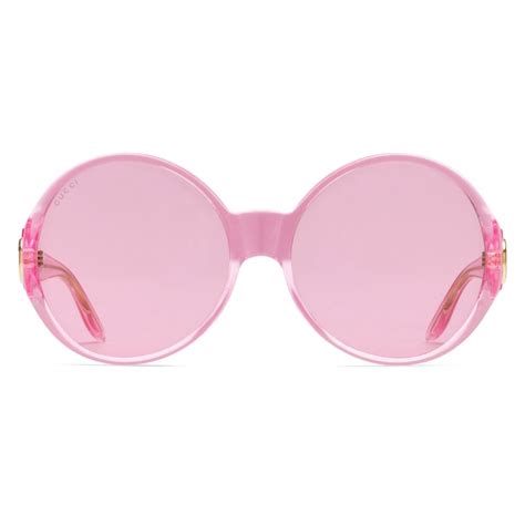 gucci oval sunglasses pink|Gucci 50mm round sunglasses.